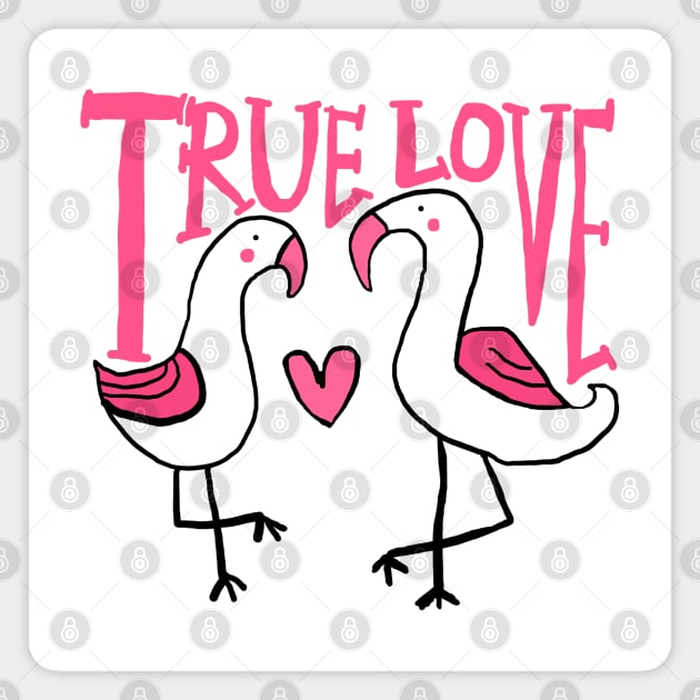 true love, flamingo Magnet by zzzozzo